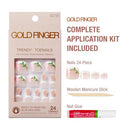 Goldfinger 24 Pcs Press On Toenails-gdt06