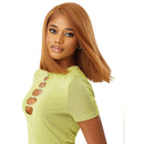 Outre 6x5 Pre-cut Lace Closure Wig - Human Hair Blend - Yaki Straight Bob 14