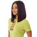 Outre 6x5 Pre-cut Lace Closure Wig - Human Hair Blend - Yaki Straight Bob 14