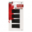 Annie 60 Pcs Bob Pins 2" Black
