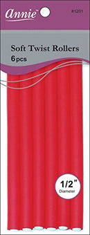 [Annie] Soft Twist Rollers 1/2???? X 7"6Pcs -