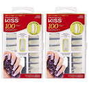 [Kiss] Curve Overlap Tips Long Length 100 Nails