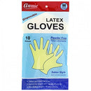 Annie Disposable Latex Gloves Powder Free 10 Count Salon Style [