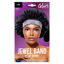 Donna Jewel Band Velvet Bonnet Black