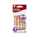 Kiss Everlasting French Tip 28 Full Nails Kit Real Short, String Of Pearls Ef09 [1 Pack]