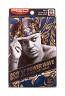 Red By Kiss Power Wave Lit Gold Silky Durag