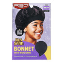 Red By Kiss Kids Satin Bonnet With Wide Band