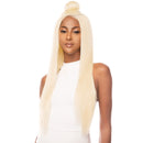 Lh-moon Part 01 - The Wig Natural Human Hair Blend Lace Front Wig