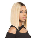Lh Xoxo - The Wig Brazilian Human Hair Blend Lace Front Wig Bob Blunt Cut