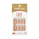 Kiss Gold Finger Gel Glam 24 Nails Gfc02 Hot Pink